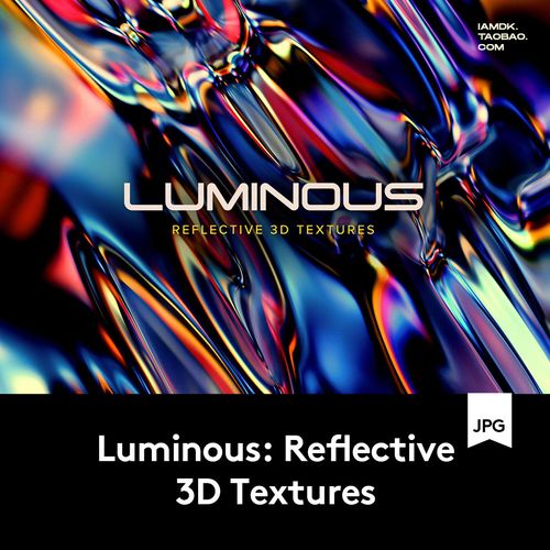 潮流抽象多彩流体液体波浪3d金属专辑海报封面设计背景图片素材