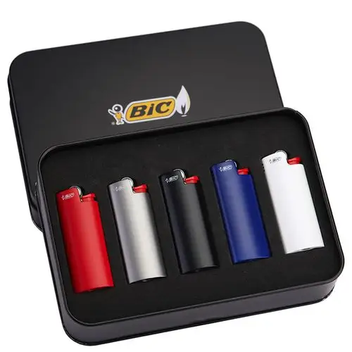 法国比克bic进口j5金属套打火机一次性火石砂轮广告定制定做火机