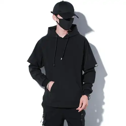 连帽卫衣男潮春秋ins港风痞帅炸街两件薄款卫衣