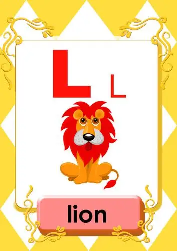 【psd】26字母 卡通插画 卡通狮子 卡片设计