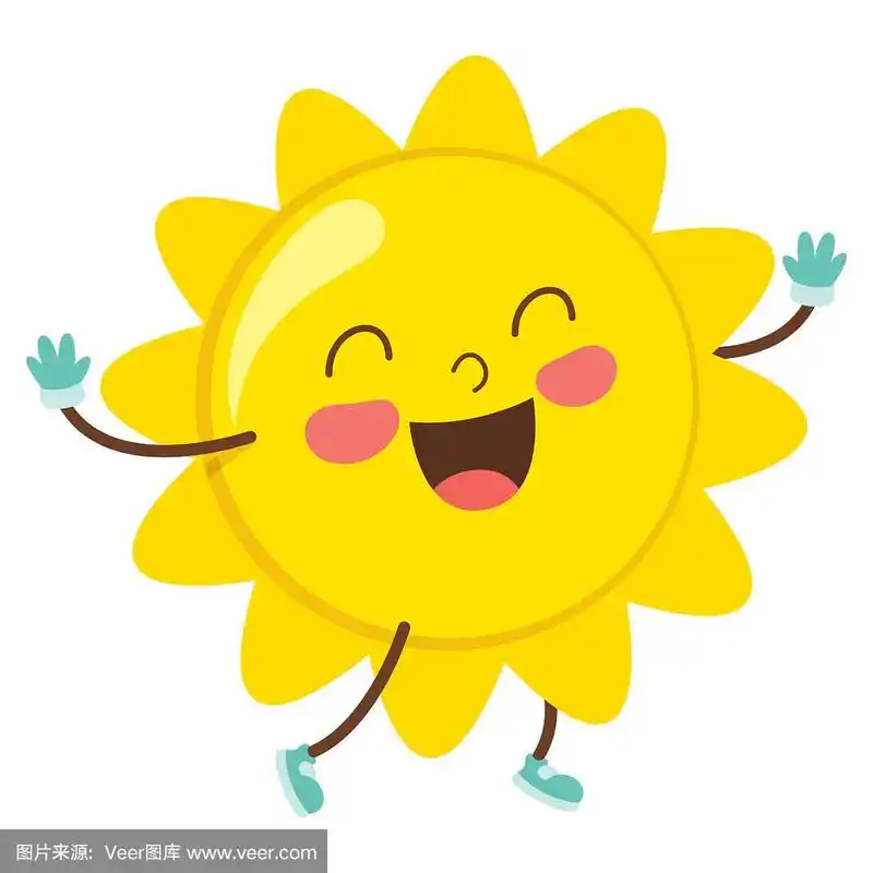 矢量插图的卡通太阳