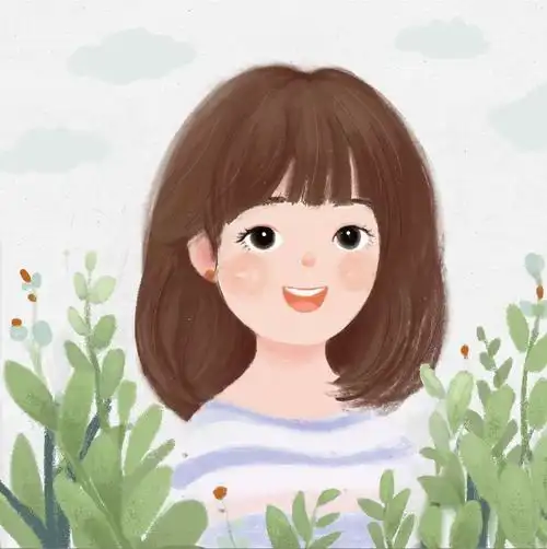 可爱的漫画版女孩清新手绘插画风格头像