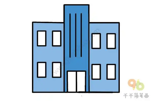 办公楼简笔画