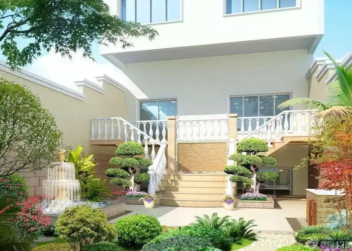 叠拼别墅室内入户花园装修图_装信通网效果图