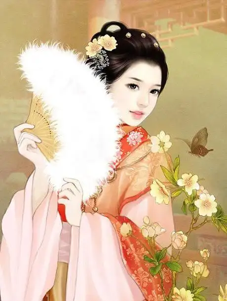 古代女子手绘