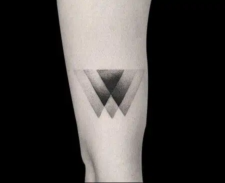 三角形几何纹身 小臂几何纹路纹身图案(3)