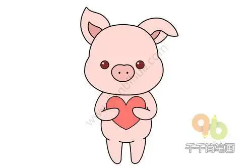 猪耳朵的形状简笔画