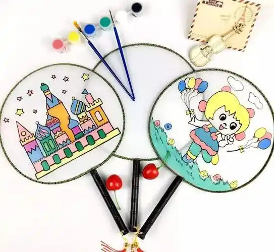 汝行圣庄园手绘扇子diy赴一场夏日的清凉之约