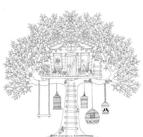 空中的花园简笔画