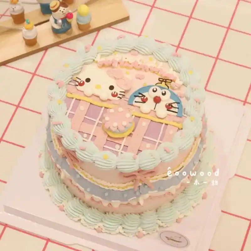 手绘生日蛋糕快来找我画蛋糕鸭