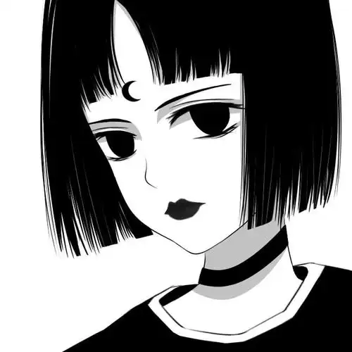 超酷的黑白动漫女生头像