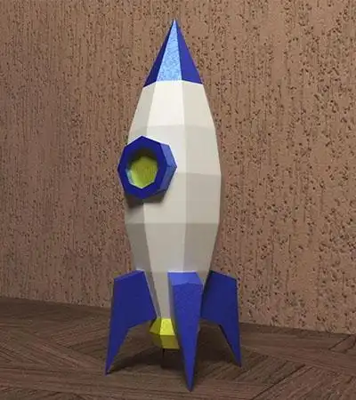 retrorocket复古火箭纸模型