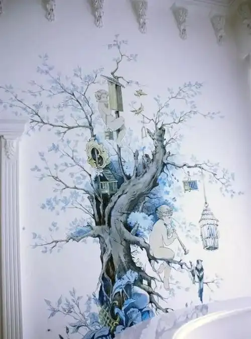 室内壁画,美到邻居嫉妒哭