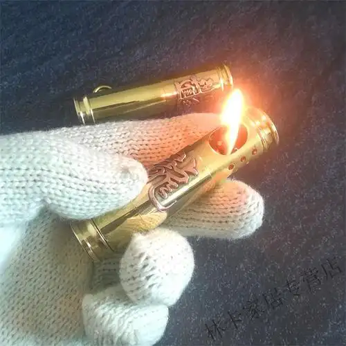 弹壳打火机战壕火机子工艺品手工激光雕刻防风复古做旧煤油送战友纪念
