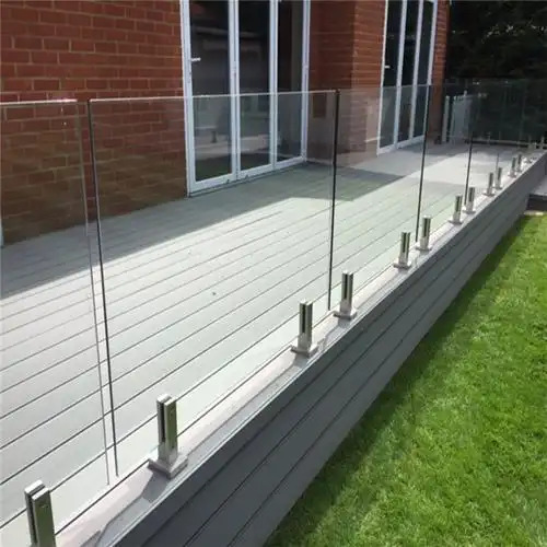 落地夹子玻璃栏杆出口 无扶手玻璃栏杆 不锈钢护栏