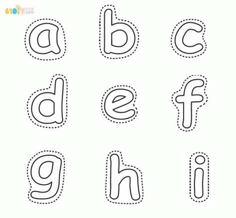 字母q小写简笔画带有装饰趣味的简笔画英文字母大全