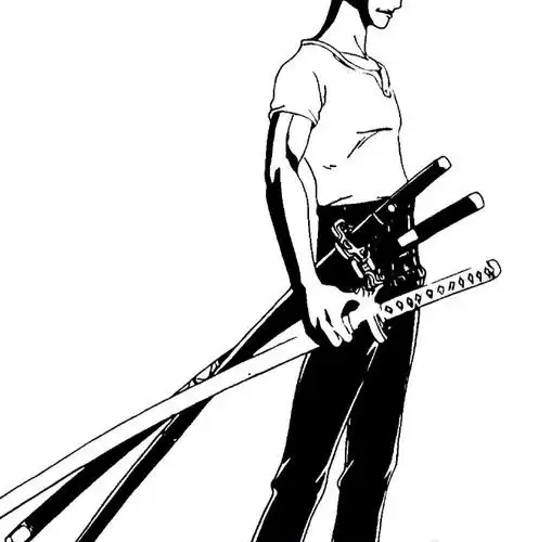 海贼王#黑白索隆.