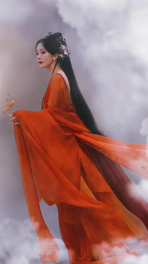 杨幂狐妖小红娘红衣叉腰饭拍路透##狐妖小红娘杨幂红衣叉腰路透