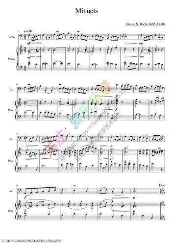 巴赫第三号小步舞曲 c