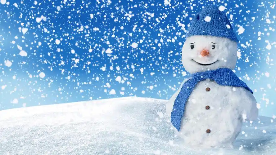 冬天雪人海报素材图片桌面壁纸