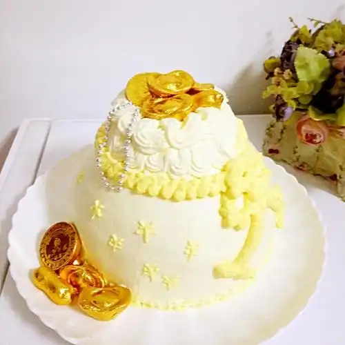 回忆私房烘培做的钱袋蛋糕