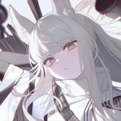 优质白毛动漫女生头像