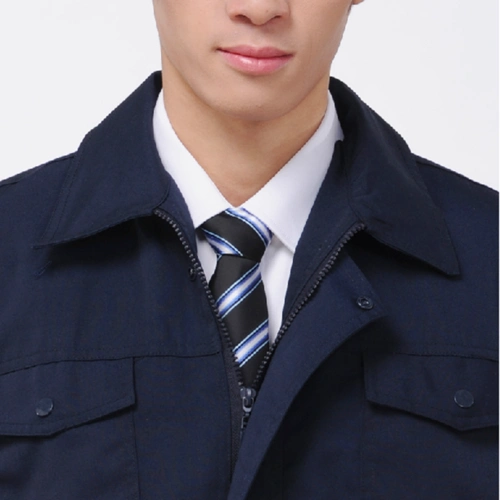 工作服套装男深蓝春秋长袖上衣裤子汽修工装