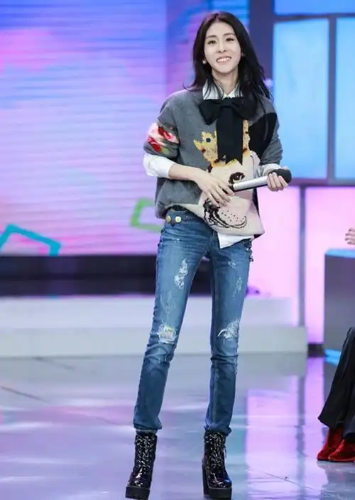 张碧晨乔欣江疏影迪丽热巴同款套头中长款提花毛衣针织衫上衣