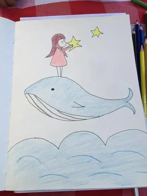 封面简笔画手绘有颜色