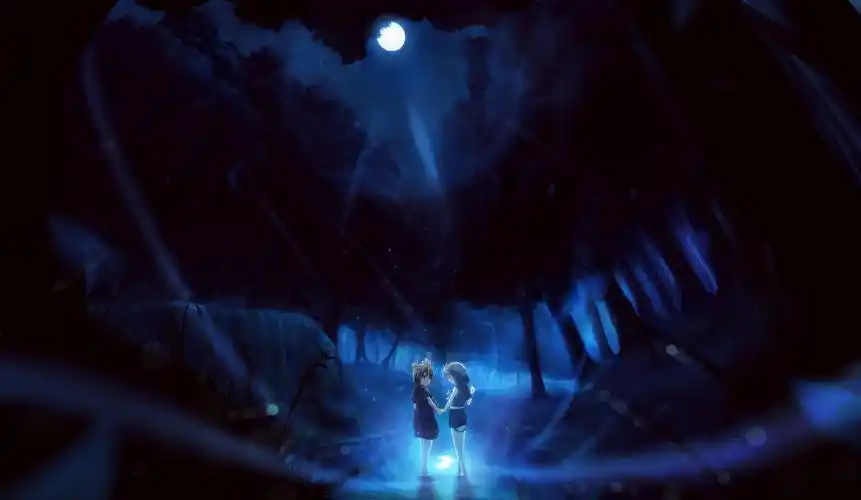 高清壁纸动漫,人物,动漫女孩,自然,风景,森林,艺术&设计,暗色