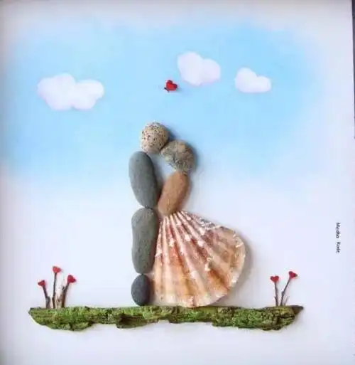 美国的卵石艺术家medharode的鹅卵石作品系列,具有非常温暖的生命力