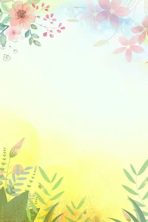 小清新花卉创意合成背景海报