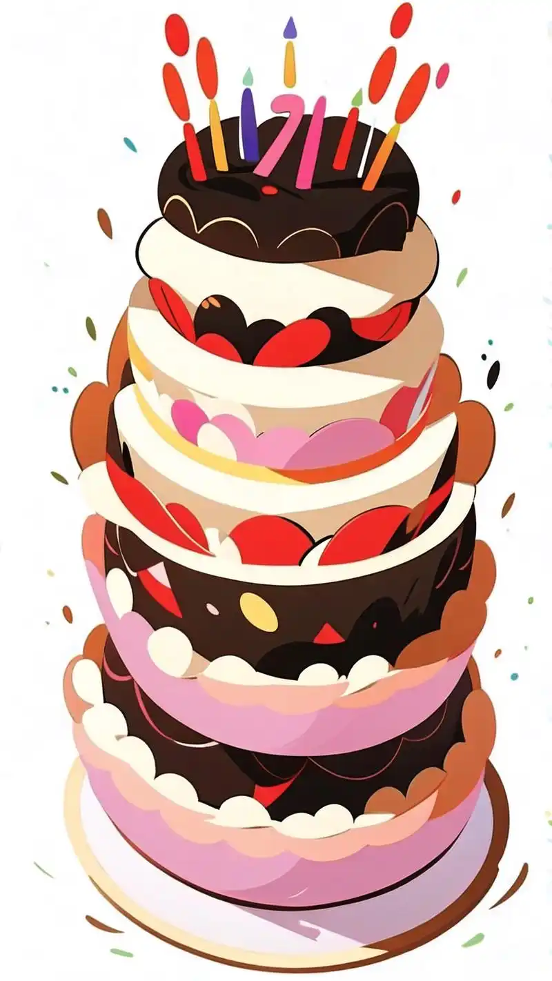 超可爱的生日蛋糕卡通壁纸9894