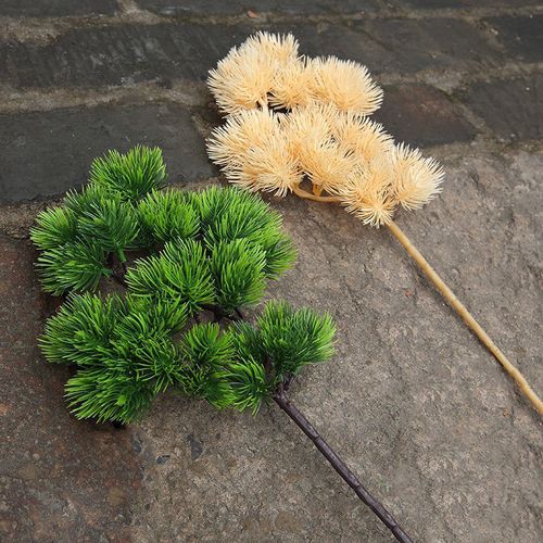 仿真松树枝柏树枝迎客松假松针松美人松园林松树制作假树造景树枝