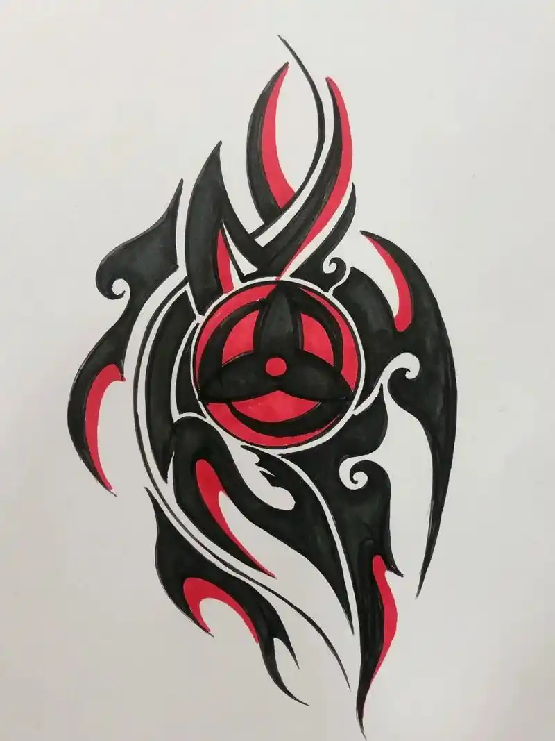 手绘 #日常瞎画 #写轮眼 #火影忍者 - 抖音