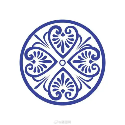 古典纹样|圆形青花瓷对称纹样设计免抠素材__财经头条