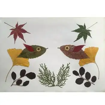 矢向 秋天树叶粘贴画手工贴画成品小学生幼儿园儿童diy材料包真创意