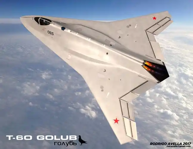 俄罗斯第六代概念战斗机效果图与三视图