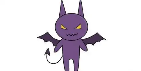 彩色可爱蝙蝠简笔画教程恐怖万圣节蝙蝠简笔画怎么画