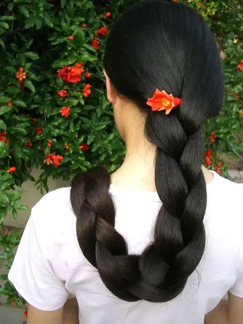 山东长发女胡丹 发长1.30米(6)