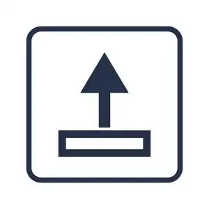 圆角边框上传上白色背景,圆角的矩形边框,蓝色的图标照片