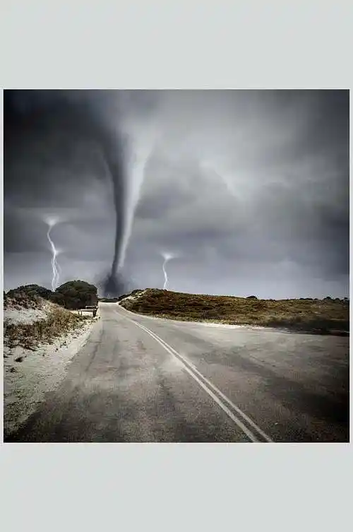 可怕龙卷风摄影素材图片