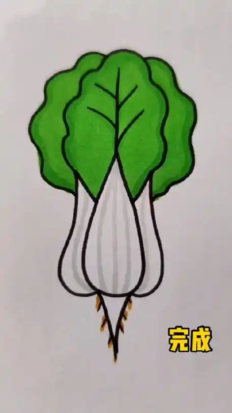 这样画白菜一学就会#简笔画#育儿手工diy创意的微博视频