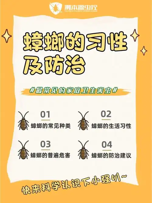 科普篇蟑螂的生活习性及防治