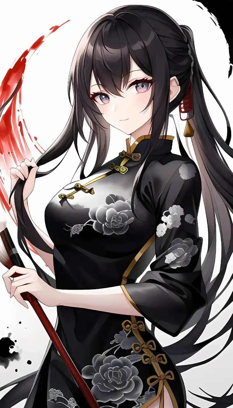 中国旗袍的韵味,#ai绘画 #二次元原创 #二次元 #大家闺 - 抖音