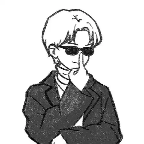 男生头像极简风线条男头