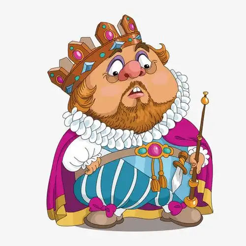 矢量胖胖的国王