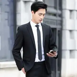 西服套装男士商务修身小西装外套休闲职业正装面试新郎伴郎结婚夏