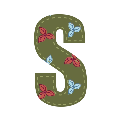 可爱布艺字母字体s图片