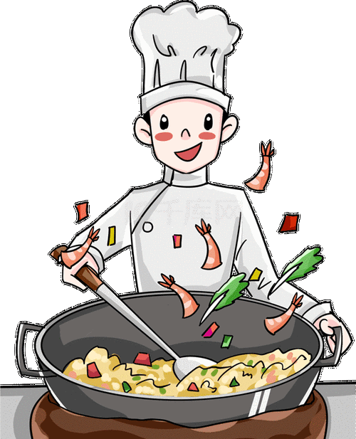 餐厅炒菜的厨师